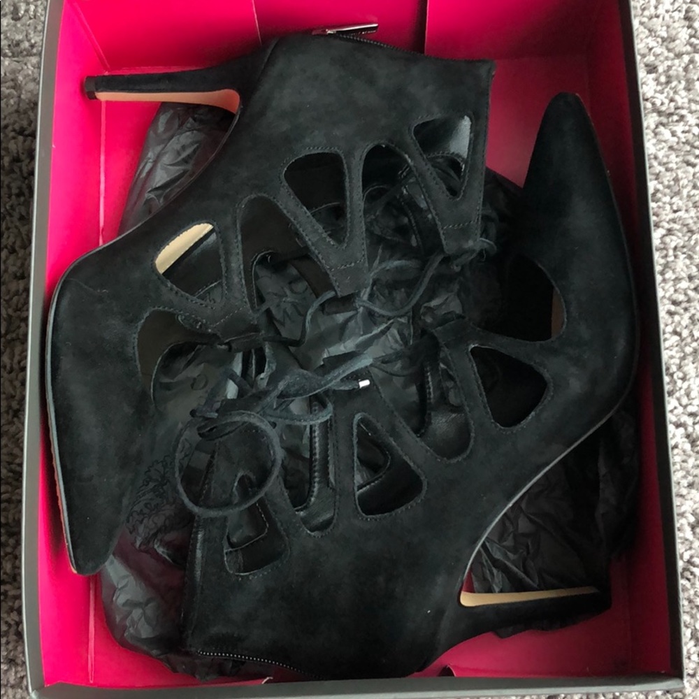 Vince Camuto lace up booties